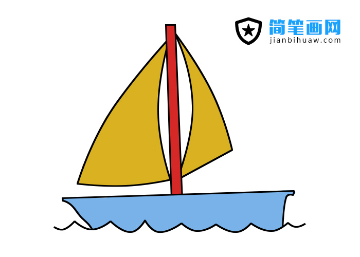 帆船简笔画