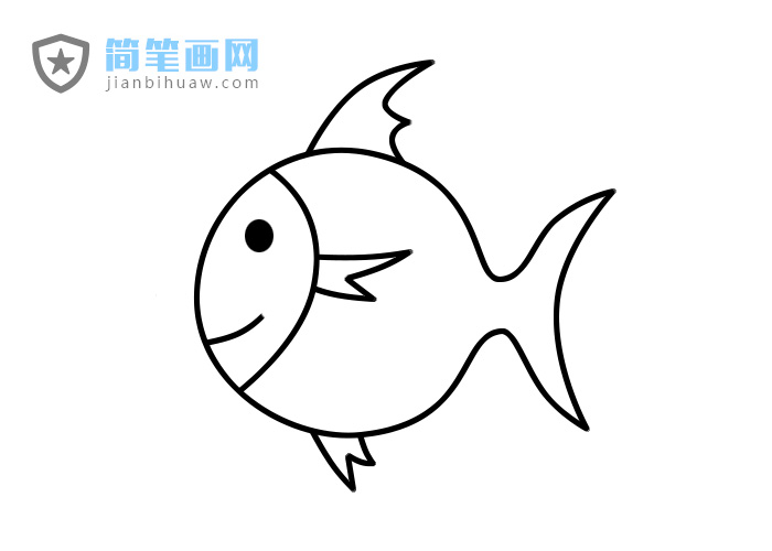 小鱼儿简笔画带颜色步骤画法