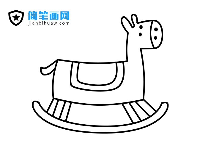 摇摇马简笔画的画法包含步骤