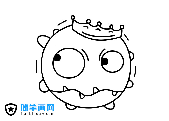新型冠状病毒外形简笔画图片