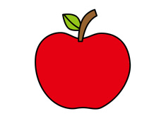 红苹果简笔画图片