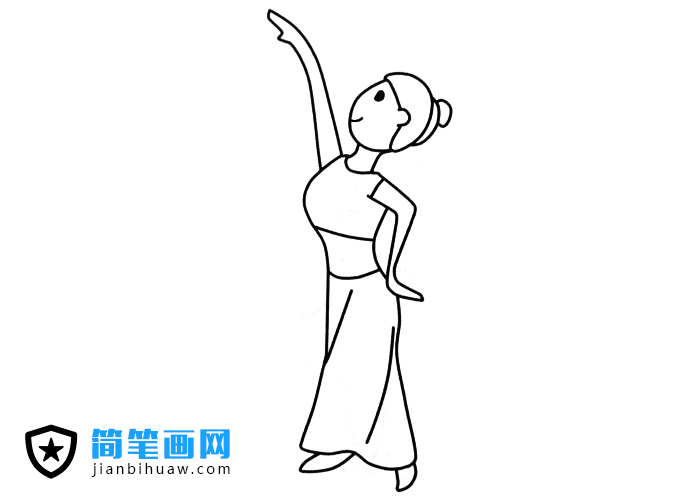跳舞的女士简笔画图片