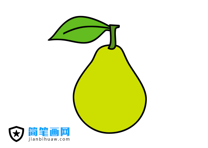 梨子简笔图片及上色