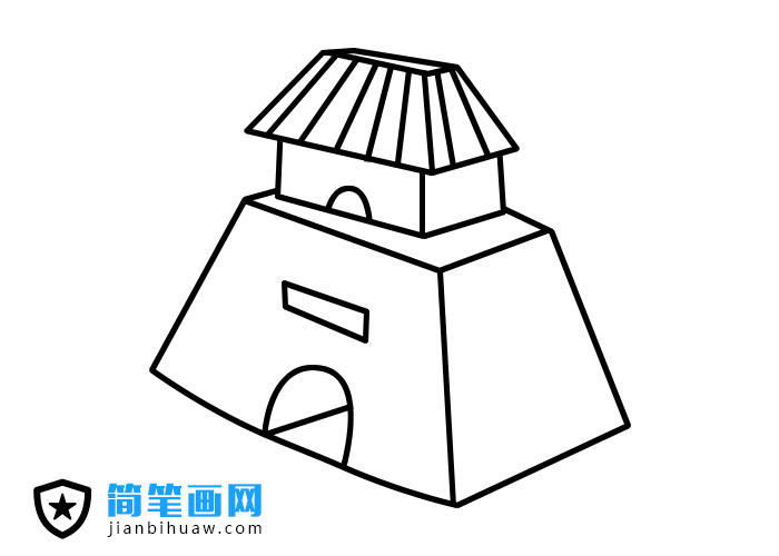 城楼简笔画图片