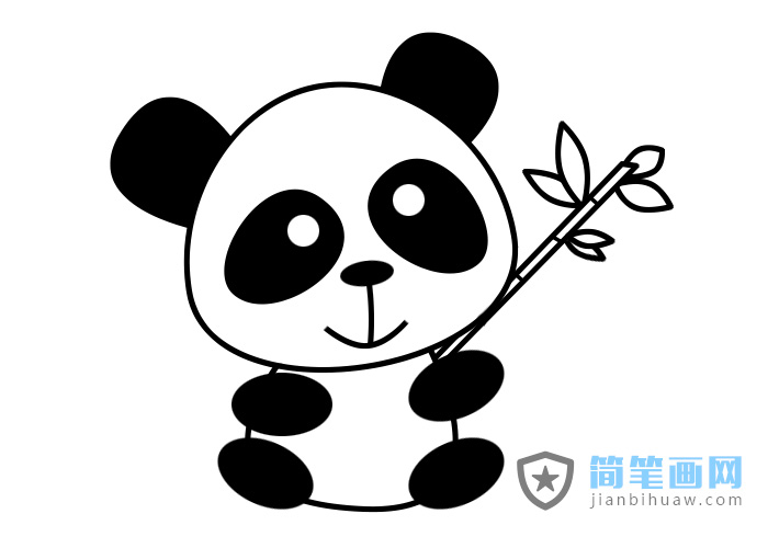 可爱的熊猫简笔画图片