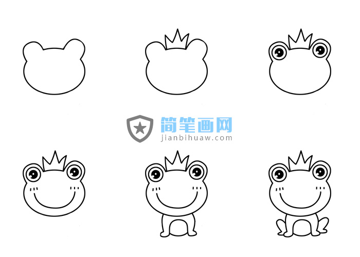 青蛙简笔画图片和分解步骤教程