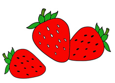 草莓的简笔画图片