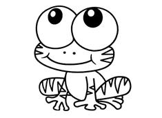 大大眼睛的小青蛙简笔画图片
