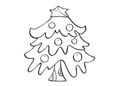 简单的圣诞树简笔画图片