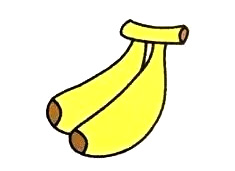 香蕉简笔画包含分解步骤上色教程