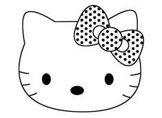 Hello Kitty猫头像简笔画图片
