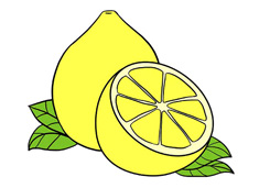 柠檬简笔画上色图片