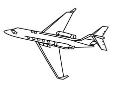 私人飞机简笔画小型客机简笔画图片