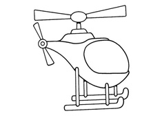 小型直升飞机简笔画图片