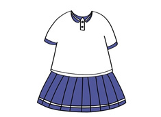 小学生校服裙子简笔画图片