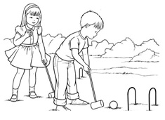 男生女生在一起打球的简笔画图片