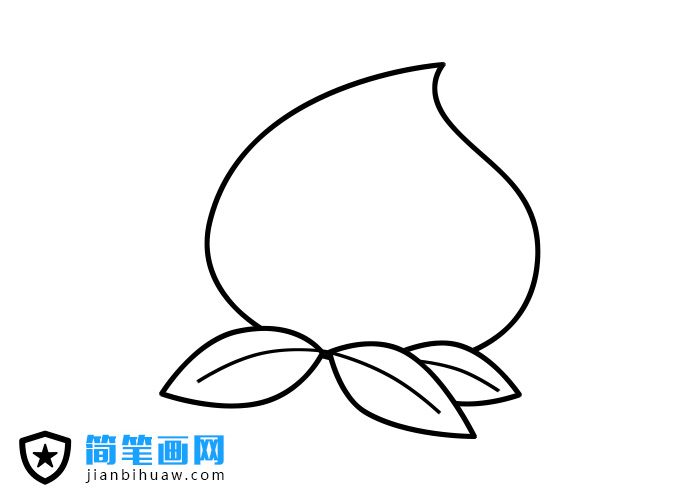 桃子简笔画图片