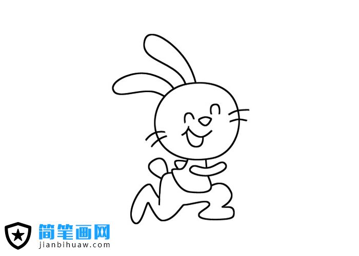 奔跑的小兔子简笔画图片