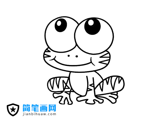 大大眼睛的小青蛙简笔画图片