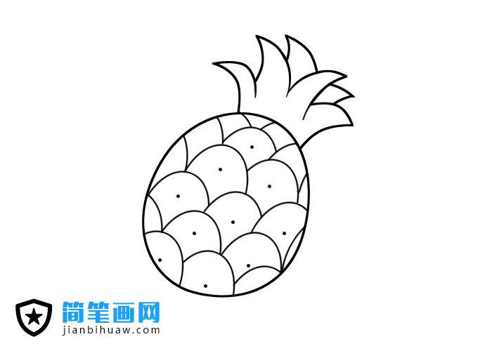 菠萝儿童简笔画图片
