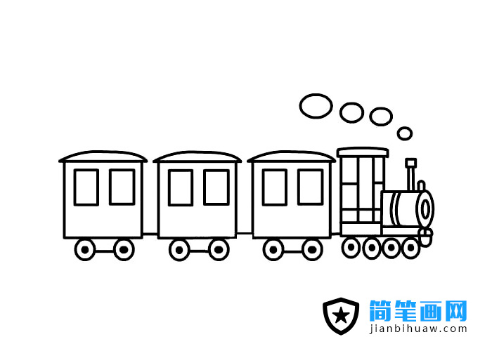 宝宝简易火车简笔画图片