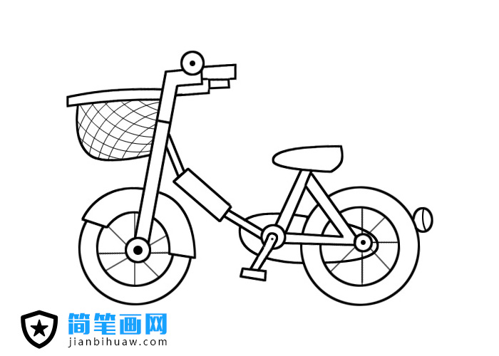 儿童自行车简笔画图片