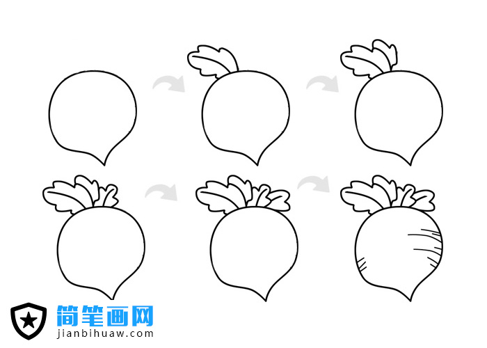 简单生动的萝卜简笔画图片及步骤