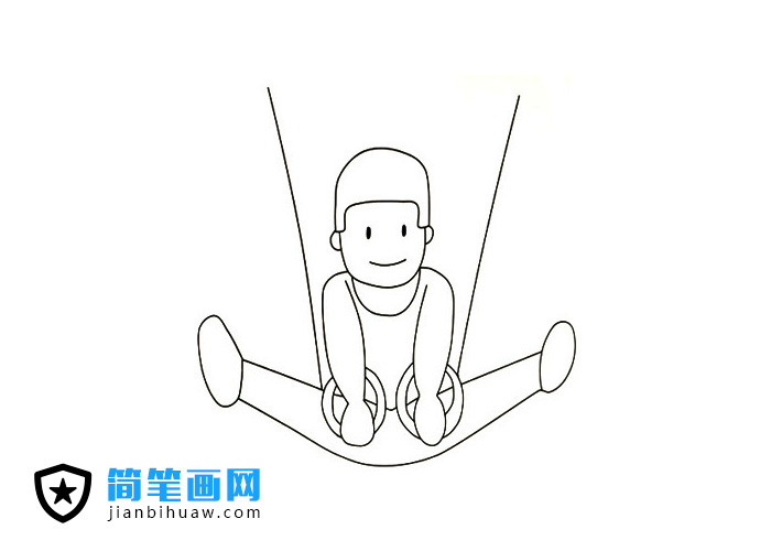 运动员吊环简笔画图片