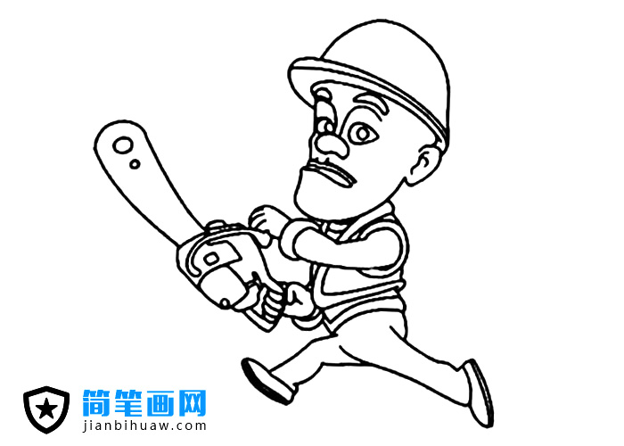 《熊出没》主角光头强简笔画图片
