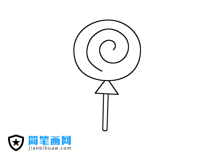 棒棒糖简笔画超简单画法