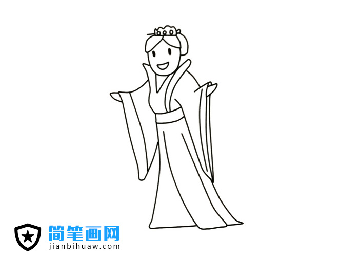 古装服饰简笔画图片