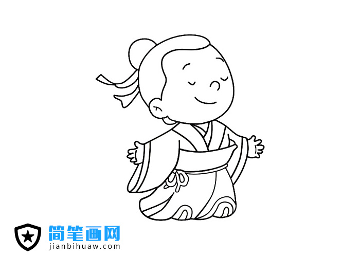 古装人物简笔画图片