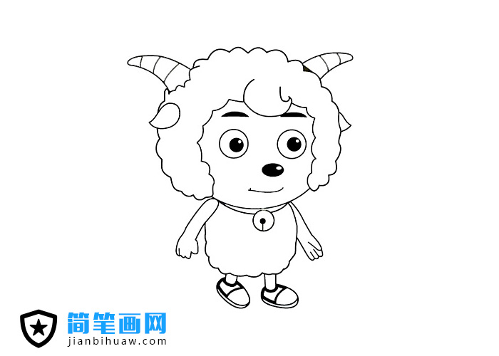 动画片喜羊羊简笔画图片