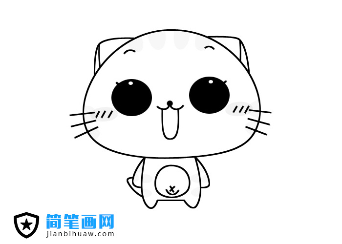 CC猫表情简笔画图片