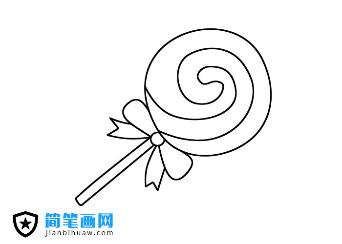 棒棒糖简笔画步骤