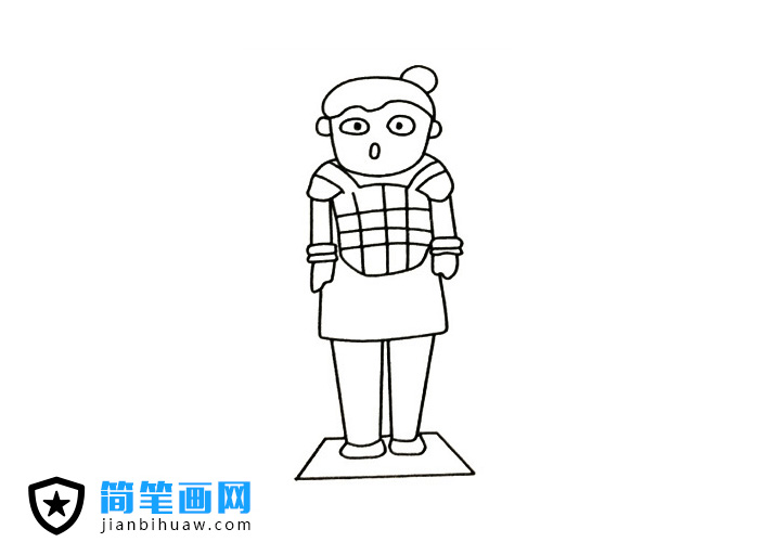 兵马俑简笔画图片
