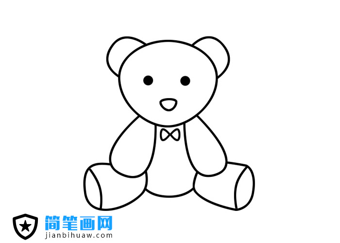 可爱玩具熊简笔画图片及步骤教程