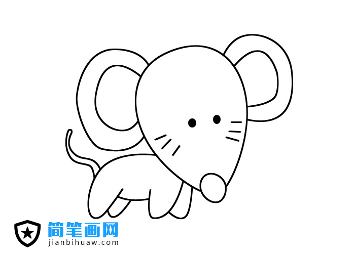 十二生肖之老鼠的简笔画图片