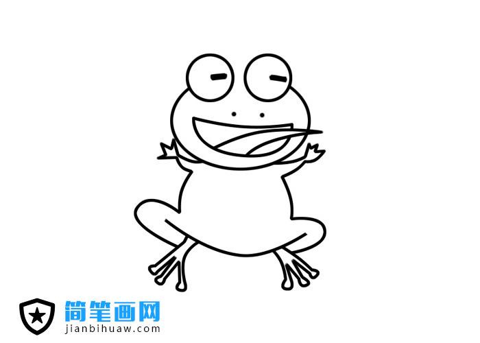 伸出舌头的小青蛙简笔画图片