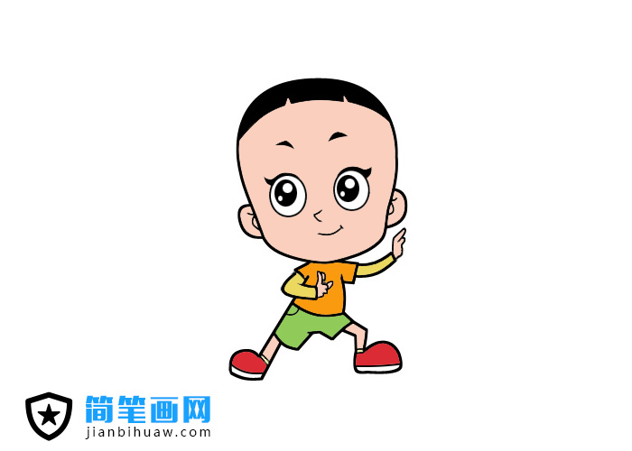 大头儿子简笔画图片