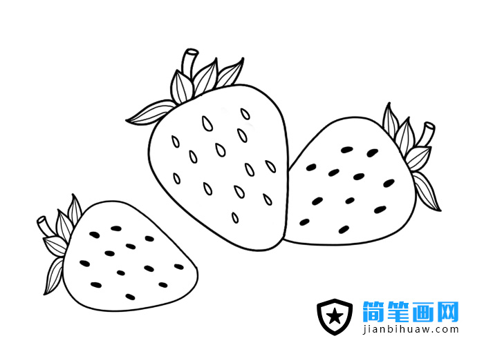 草莓的简笔画图片