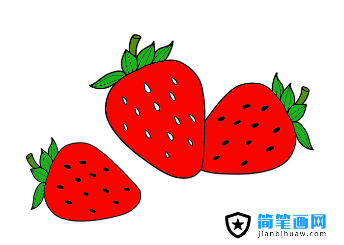 草莓的简笔画图片