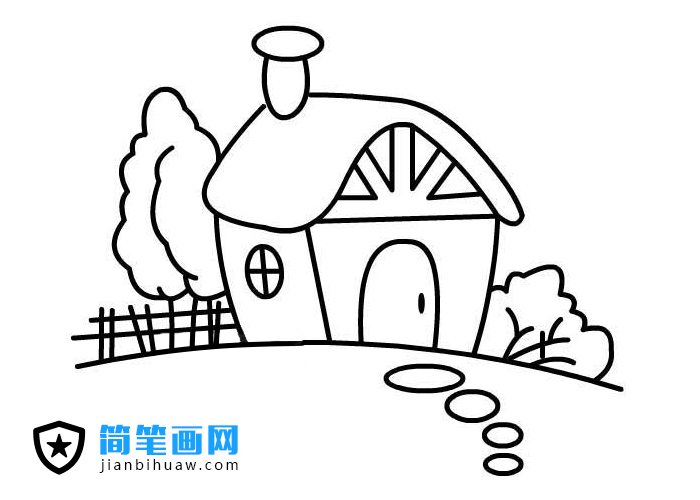 房子风景简笔画图片