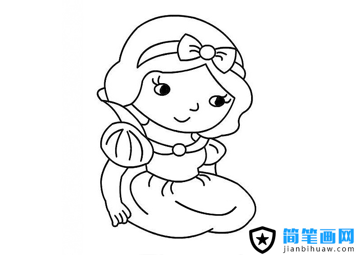 白雪公主简笔画图片