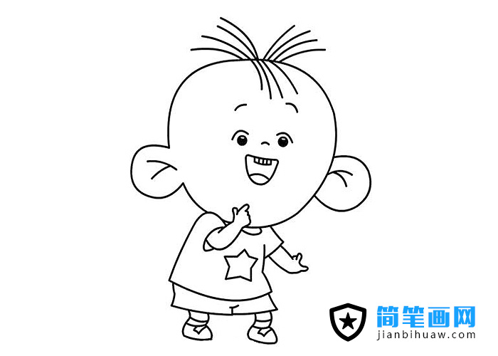 大耳朵图图简笔画图片
