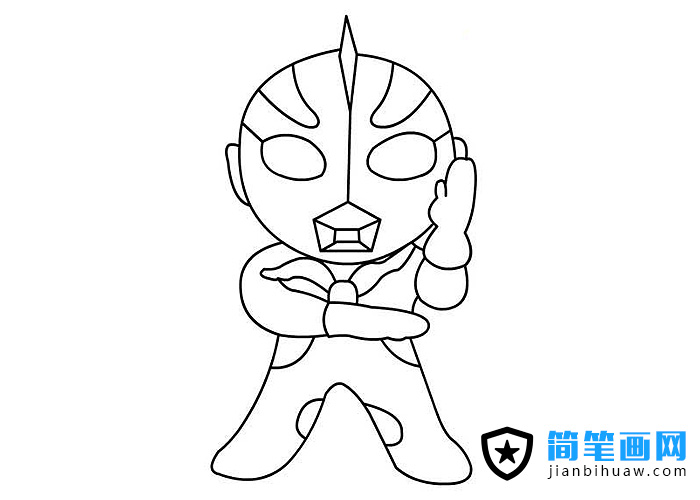玩具奥特曼简笔画图片
