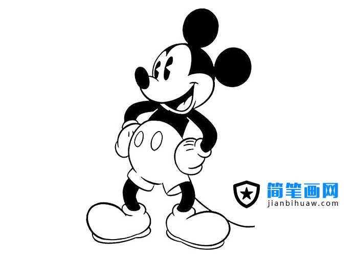 迪士尼米老鼠米奇简笔画图片