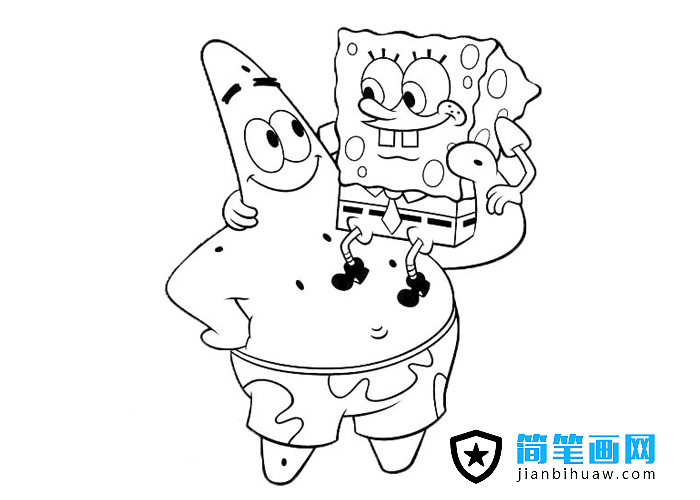 海绵宝宝派大星简笔画图片