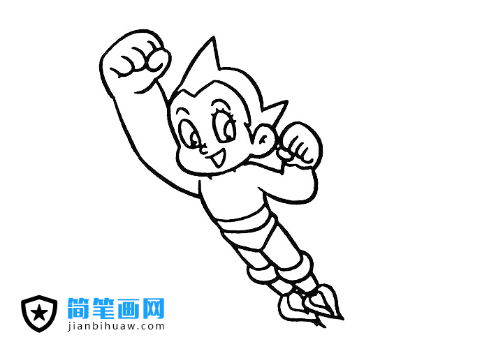 铁臂阿童木简笔画图片