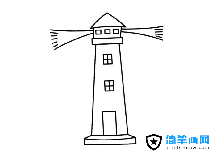 简单的灯塔简笔画图片